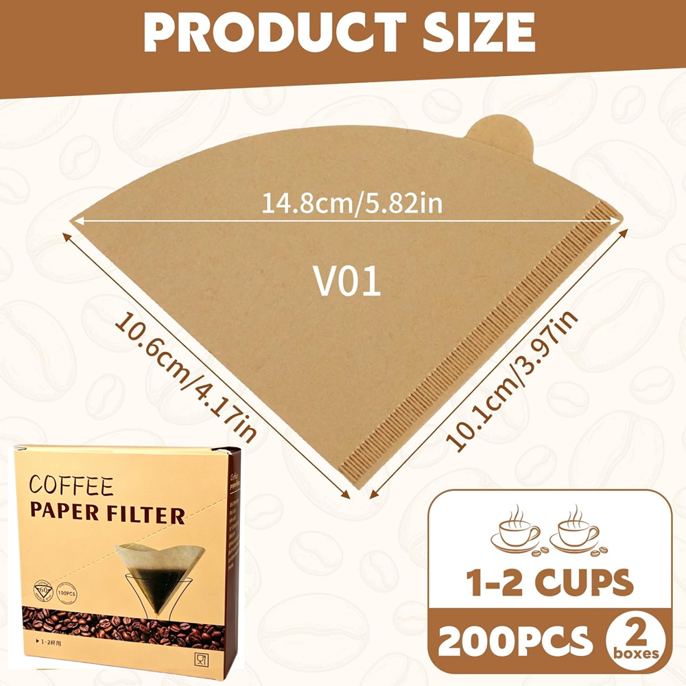 Coffee Filters 200 Count Cone  - Coffee Equipment For Home ulasan dan harga