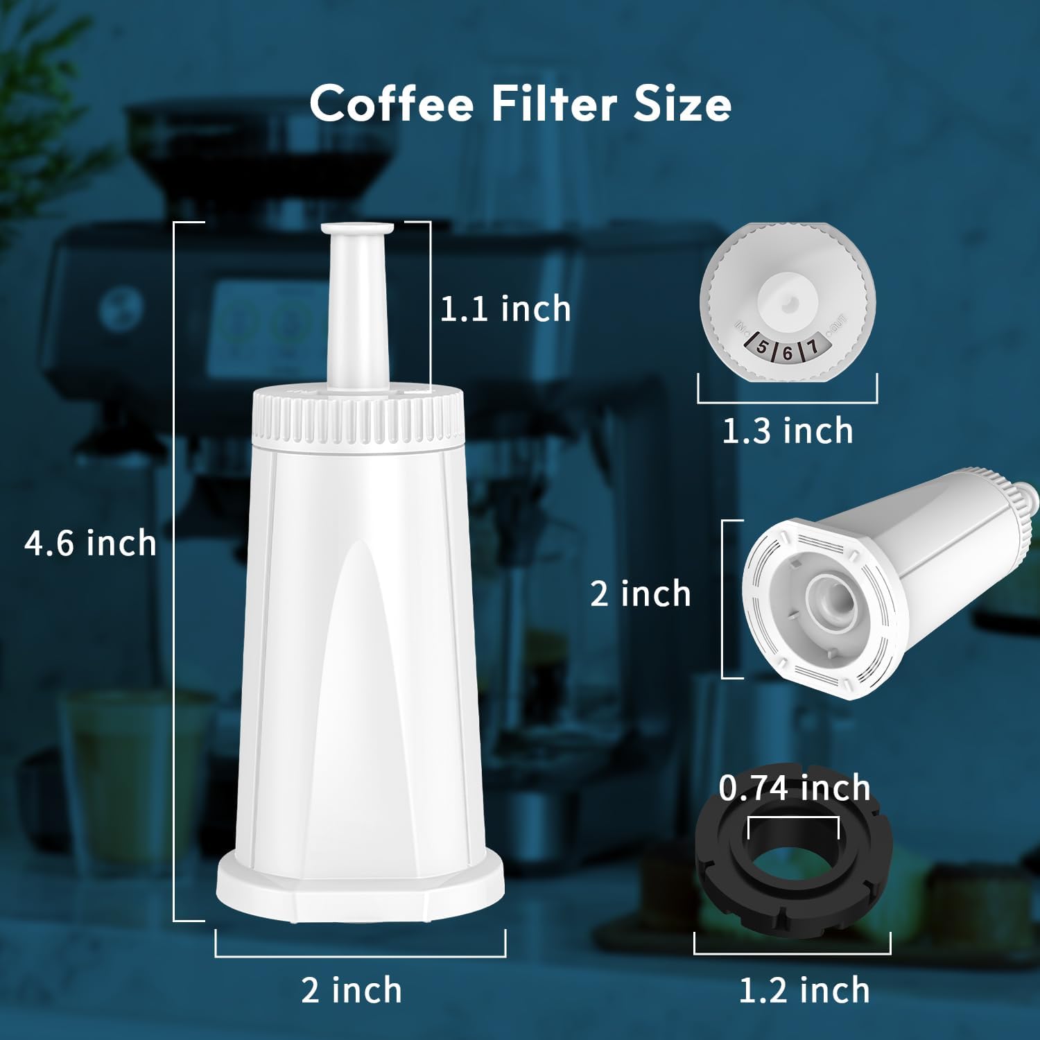 1/2/4pcs Replacement Water Fil - Breville Espresso Barista Touch ulasan dan harga