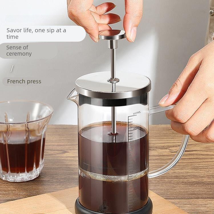 French Press Coffee Pot Glass  - Coffee Equipment Filter ulasan dan harga