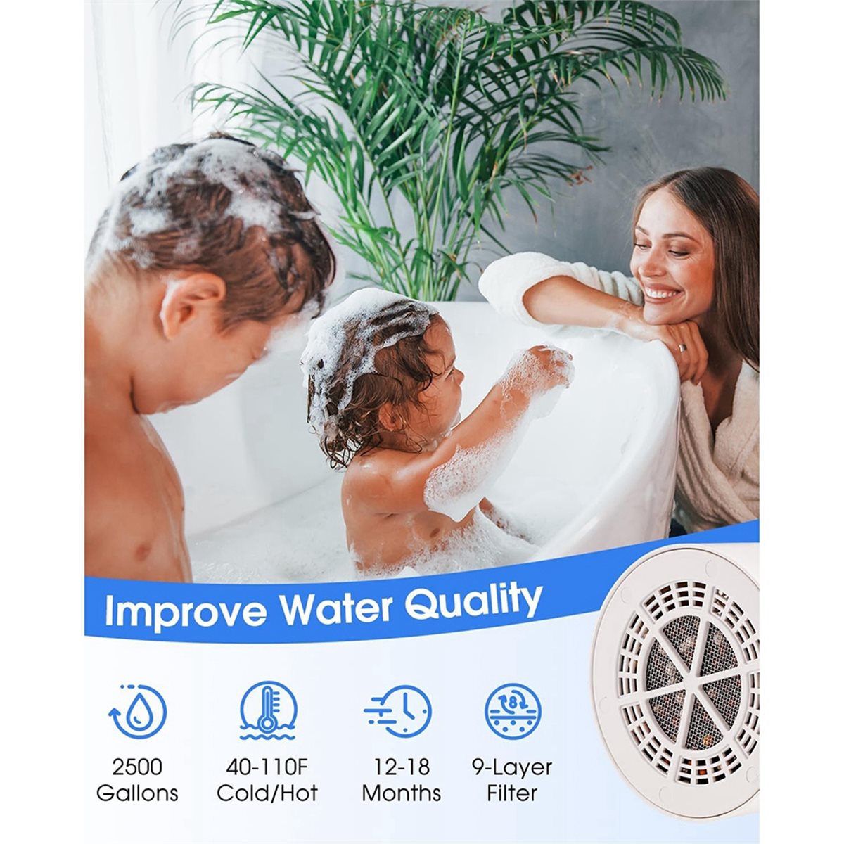 618 Mega Sale Bathtub Filter U - Water Filter Cartridge ulasan dan harga
