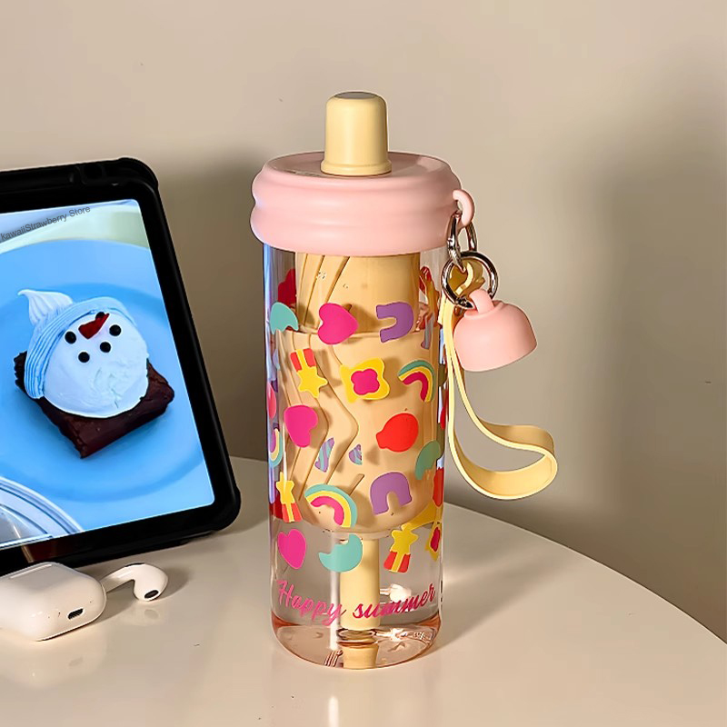 650ml Cute Hearts Water Bottle - Coffee Equipment Filter ulasan dan harga