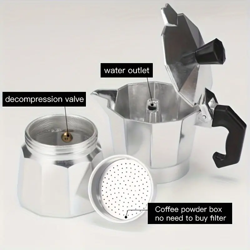 Classic Aluminum Moka Pot 50-3 - Coffee Equipment For Home ulasan dan harga