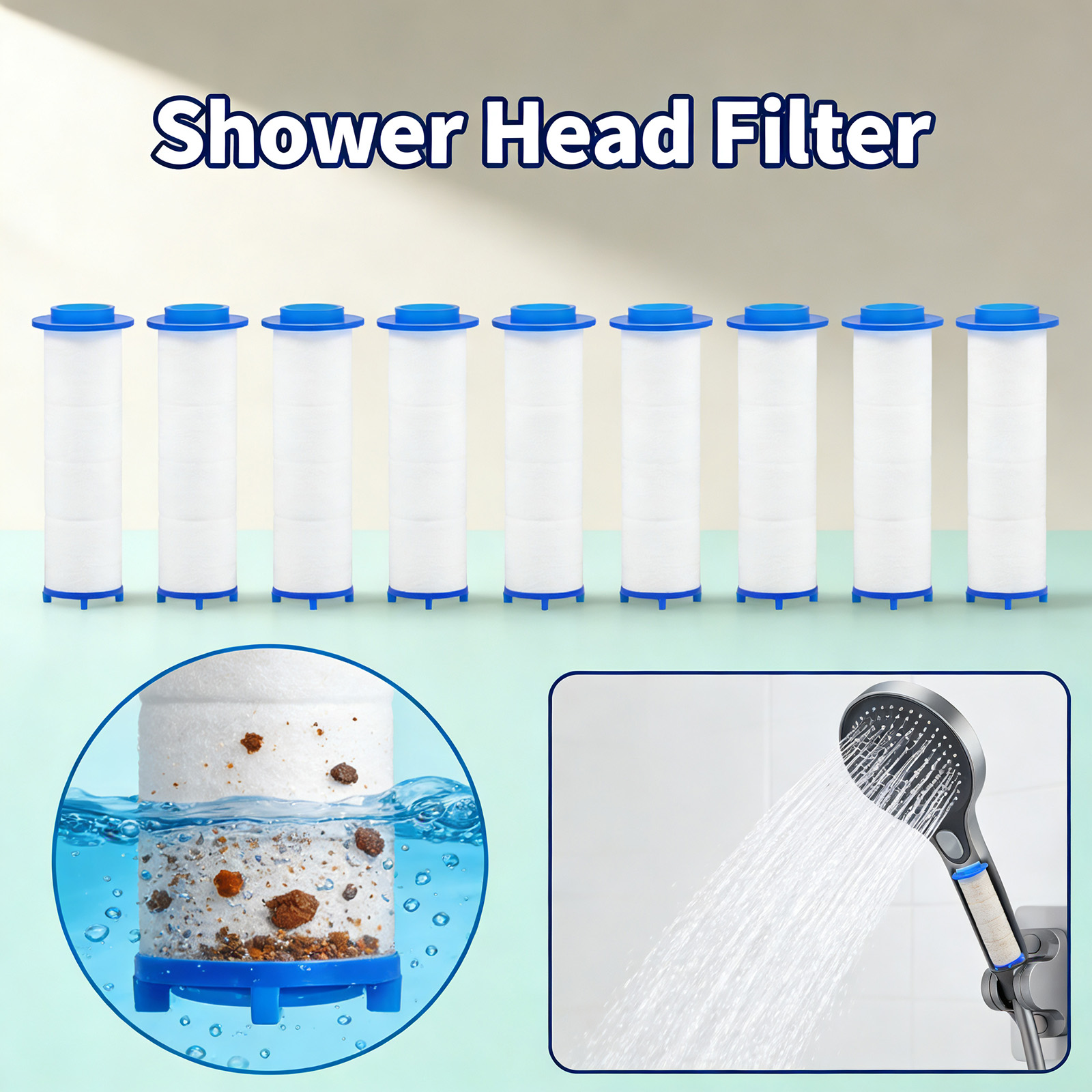 20Pcs Replacement Shower Filte - Water Filter Cartridge ulasan dan harga